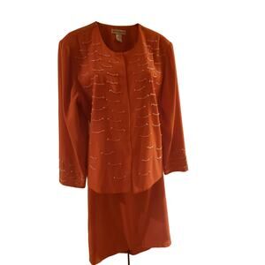 Justin Taylor plus size 2-piece dress suit